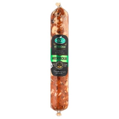 Колбаса полукопченая Московская продукт растительный 0,4 кг, "Вего" г. Москва 00240 - фото 75