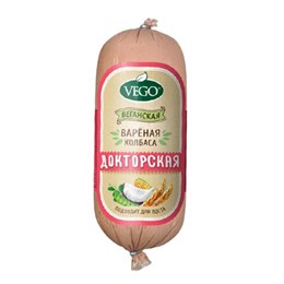 Колбаса вареная Докторская продукт растительный 500 гр, "Вего" г.Москва 00106