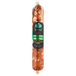 Колбаса полукопченая Московская продукт растительный 0,4 кг, "Вего" г. Москва 00240