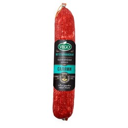 Колбаса полукопченая Салями Пряная продукт растительный 400 гр, "Вего" 00019